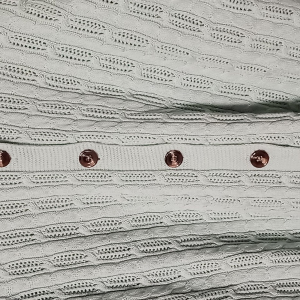 Classic Elements Mint Green Full Button Fitted Ar… - image 4